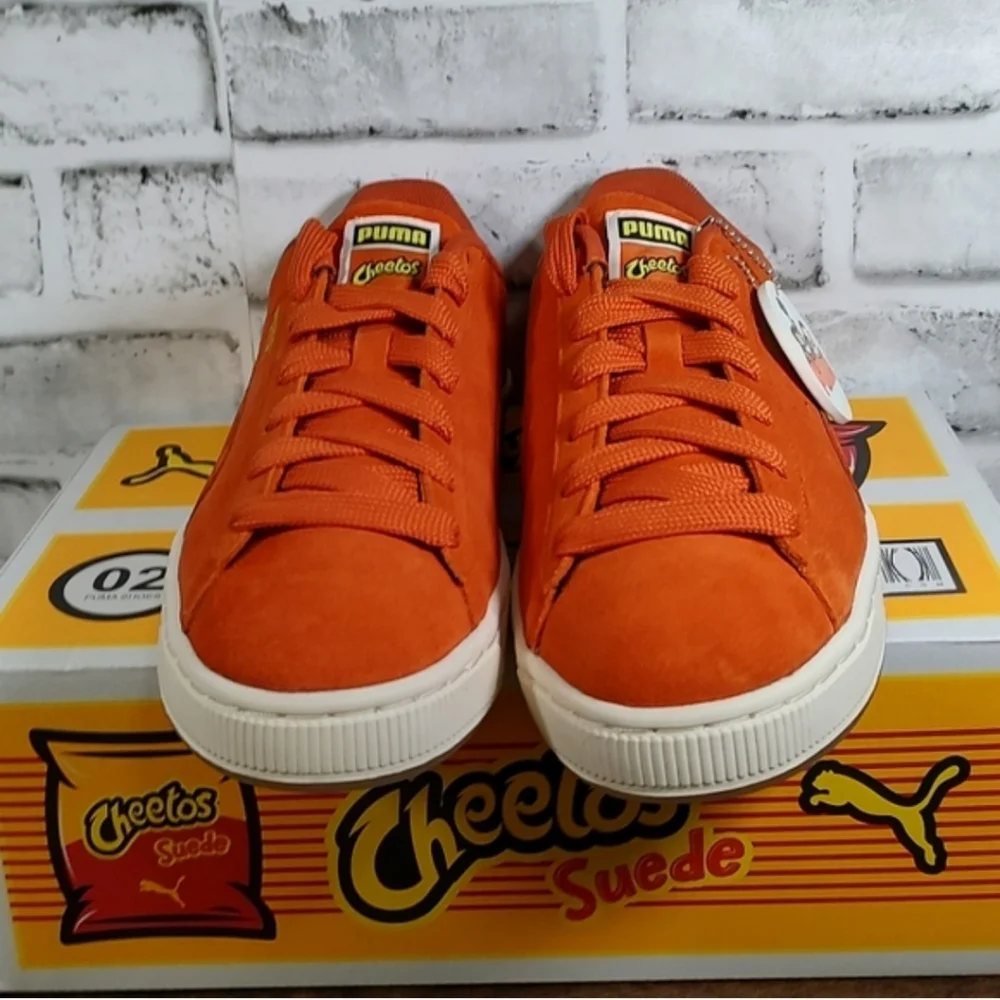 PUMA Suede X Cheetos Boys Youth Orange Lace-Up Sneakers Casual Shoes 398854 01